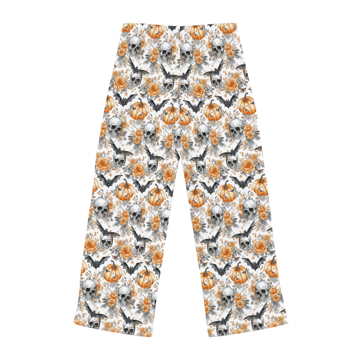 Spooky Halloween Women's Pajama Pants | Cozy Sleepwear, AOP Lounge Pants, Gift for Her, Pumpkin & Skull Print, Fall PJs