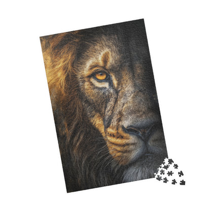 Roaring Lion Puzzle, Wildlife Puzzle, Jigsaw Puzzle, Home Decor Puzzle, Family Game Night, Gift for Animal Lovers
