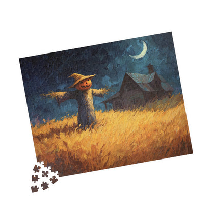 Autumn Scarecrow Puzzle - 110, 252, 520, 1014-piece, Family Activity, Harvest Season Fun, Halloween Gift, Cozy Night In