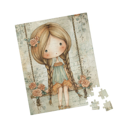 Charming Girl Puzzle - Family Fun, Gift for Kids, Home Activity, Relaxation, Educational Toy