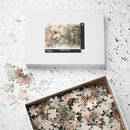 Whimsical Cat Flower Puzzle | Cat Lover Gift, Family Fun Game, Home Decor, Kids Puzzle, Unique Artwork