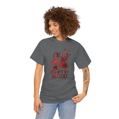 True Crime Tee, Detective Shirt for Crime Lovers, 'I'm ok, it's not my blood'