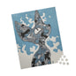 Puzzle of a Cat in Blue, Art Puzzle, Cat Puzzle Gift, Unique Artwork Jigsaw, Cat Lovers, Home Decor, Brain Teaser Puzzle, Kids Adult Puzzle