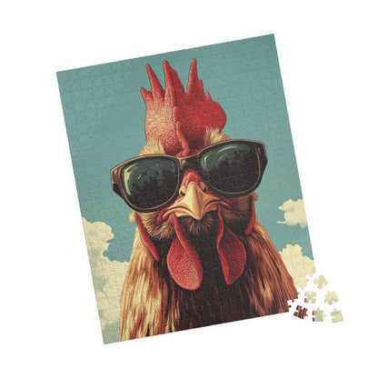 Cool Chicken Puzzle - Fun Family Activity, Gift for Bird Lovers, 110-1014 Piece Jigsaw, Home Decor, Unique Gift Idea