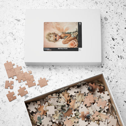 Fairy Rose Puzzle, Fantasy Art Jigsaw Puzzle, Stress Relief Games, Home Decor, Gift for Him/Her, Family Activity