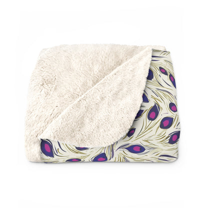 Floral Sherpa Fleece Blanket, Cozy Home Decor, Gift for Her, Bohemian Style, Perfect for Relaxation, Stay Warm, Luxury Throw