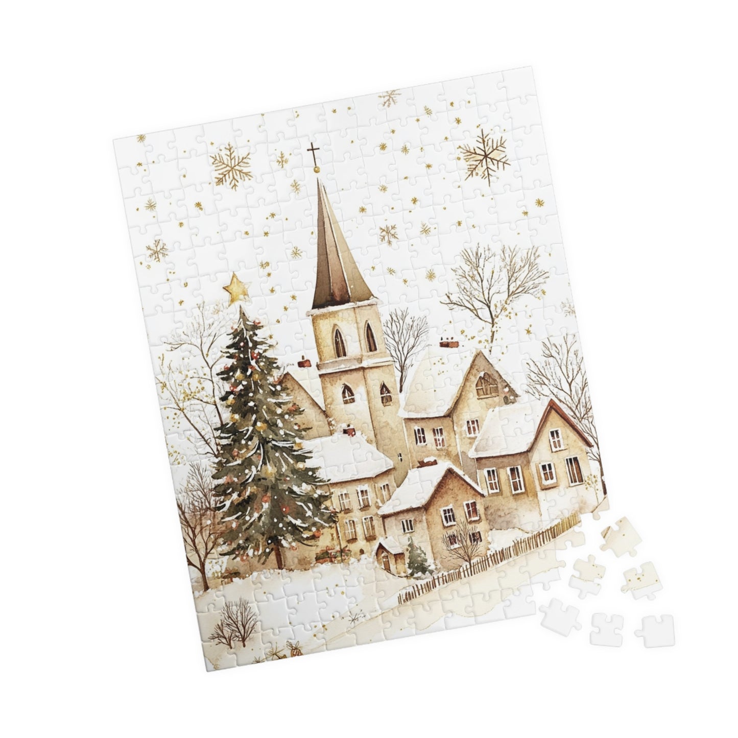 Winter Wonderland Puzzle Set - 110, 252, 520, 1014-piece, Holiday Family Fun, Cozy Home Decor, Christmas Gift, Seasonal Activity