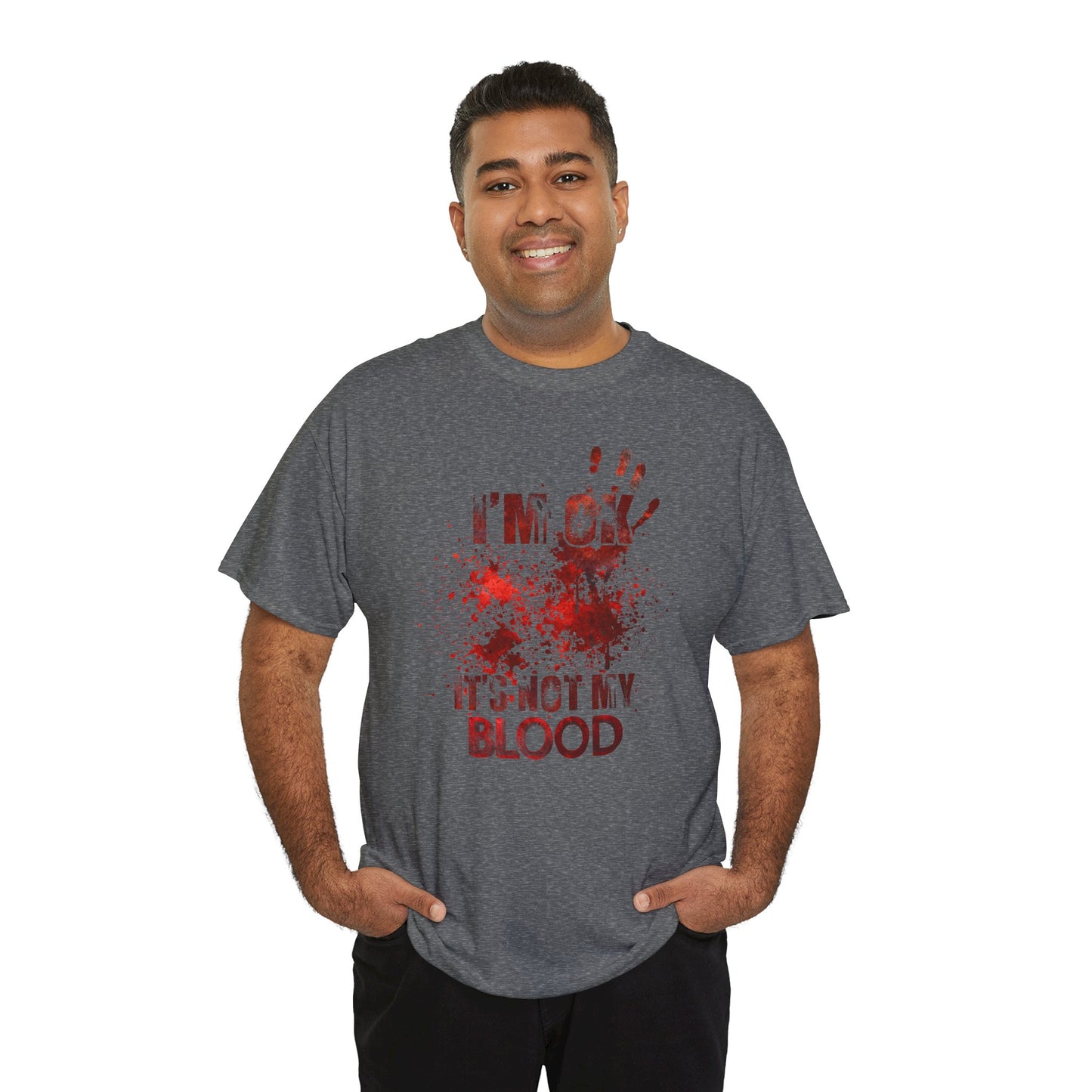 True Crime Tee, Detective Shirt for Crime Lovers, 'I'm ok, it's not my blood'