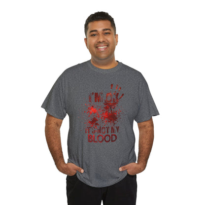 True Crime Tee, Detective Shirt for Crime Lovers, 'I'm ok, it's not my blood'