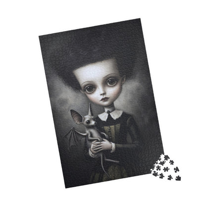Puzzle - Adams Family Wednesday and Her Pet Bat, 110, 252, 520, 1014-piece