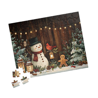 Winter Wonderland Puzzle - 1014-Piece Jigsaw for Cozy Nights, Holiday Family Fun, Snowman & Gingerbread Theme, Christmas Decor, Gift Idea