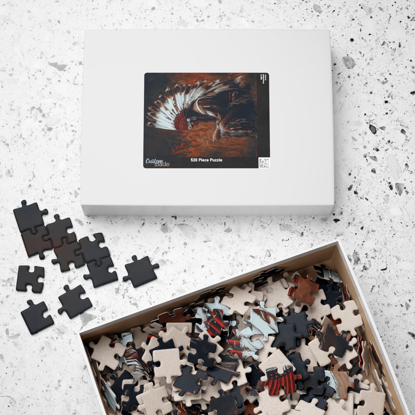 Native American Chief Puzzle - 110, 252, 520, 1014-piece, Mindful gift, Educational fun, Home décor, Relaxing pastime, Family activity