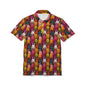 Colorful Bunny Pattern Unisex Polo Shirt, Fun Casual Wear, Animal Lover Shirt
