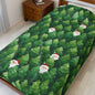 Cozy Christmas Trees Velveteen Plush Blanket, Holiday Throw, Seasonal Home Decor, Gift for Winter, Soft Blanket for Snuggling