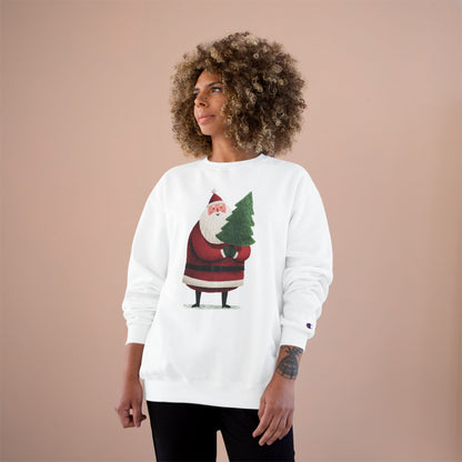 Santa’s Christmas Tree Sweatshirt, Cozy Holiday Wear, Sweatshirt for Winter, Cute Santa Design, Unisex Holiday Apparel