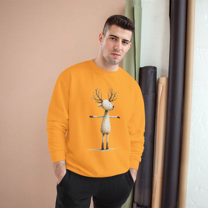 Reindeer Champion Sweatshirt, Cozy Holiday Sweatshirt, Cute Animal Gift, Winter Apparel, Christmas Sweatshirt