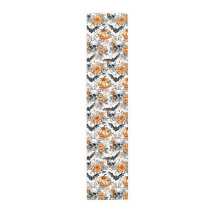 Spooky Elegance Table Runner - Halloween Decor, Fall Table Centerpiece, Cotton Tablecloth, Party Decoration, Autumn Theme