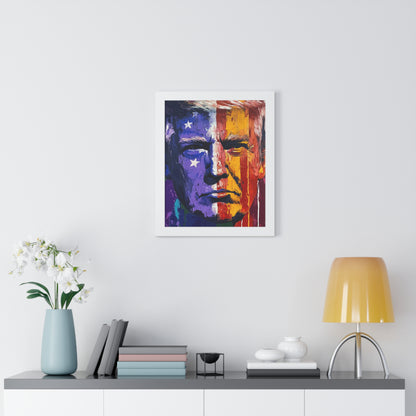 Trump Twitter Inspired Colorful Political Framed Poster, Trump Merch | Political Art | Collectible Poster