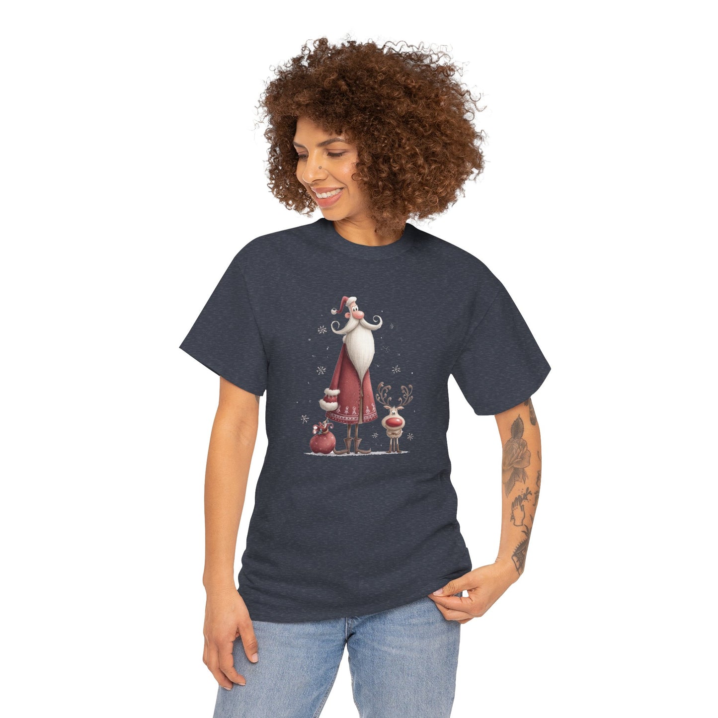 Christmas Cheer Unisex Heavy Cotton Tee, Holiday Gift