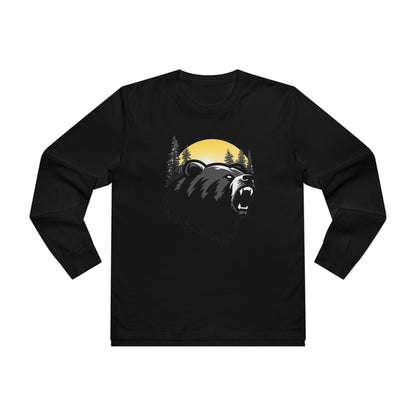 Men's Bear Graphic Longsleeve Tee - Wilderness Apparel for Nature Lovers, Outdoor Adventure, Gifts for Him, Camping Wear, Fall Fashion