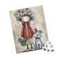 Whimsical Flower Girl Puzzle - 110, 252, 520, 1014-piece, Family Fun, Gifts for Kids, Home Decor, Puzzle Lovers