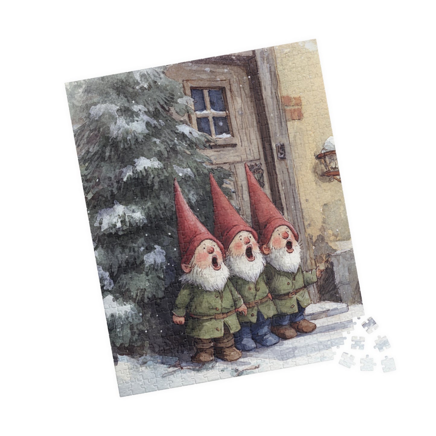 Whimsical Gnomes Puzzle - Holiday Fun, Family Activity, Gift for Kids, Cozy Winter Evening | ADHD Training