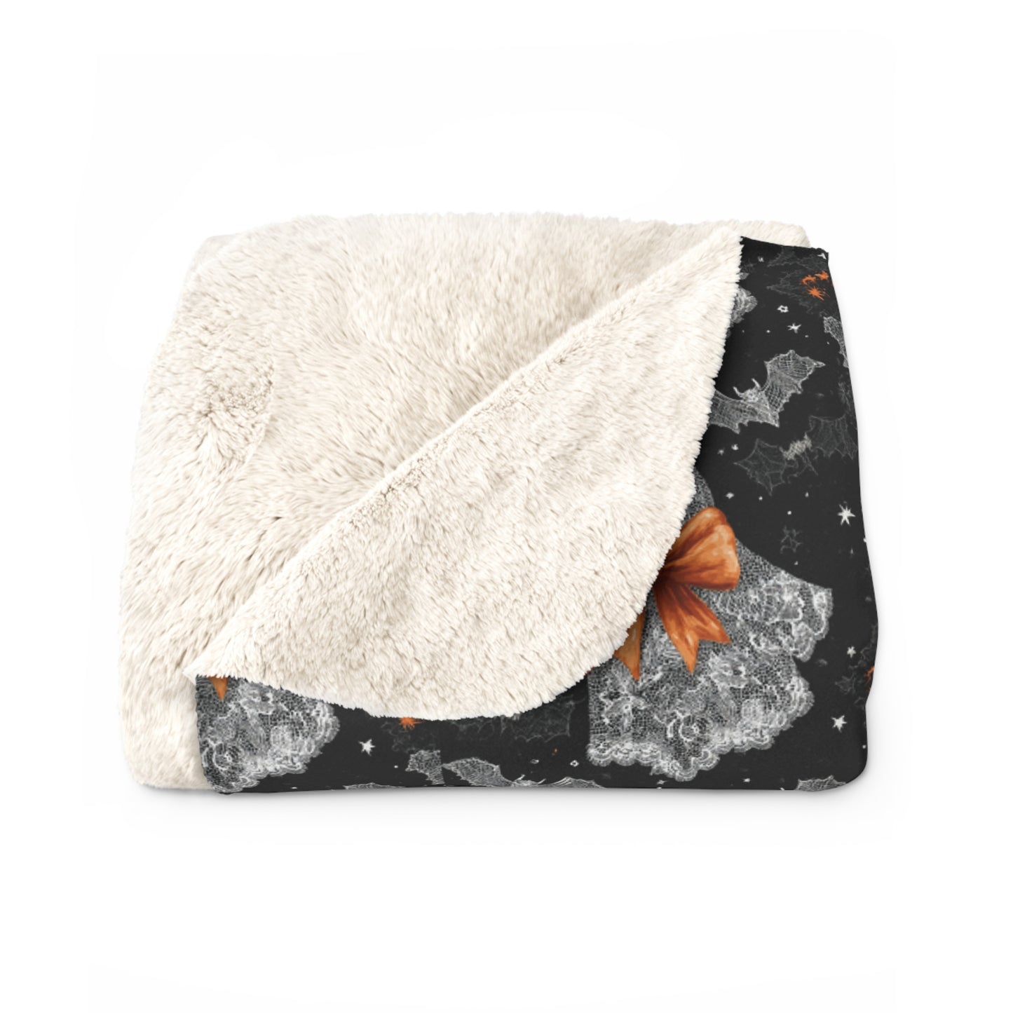 Cozy Halloween Ghosts Sherpa Fleece Blanket | Perfect for Fall Decor, Gift for Haunted House Lovers, Spooky Season Comfort