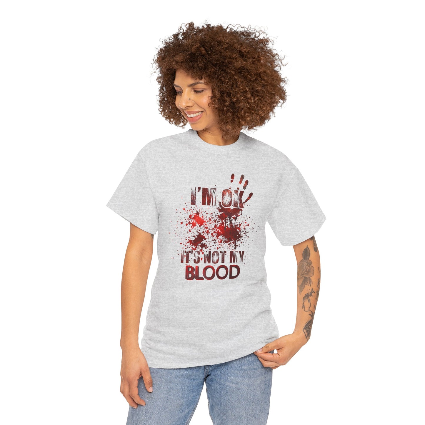 True Crime Tee, Detective Shirt for Crime Lovers, 'I'm ok, it's not my blood'