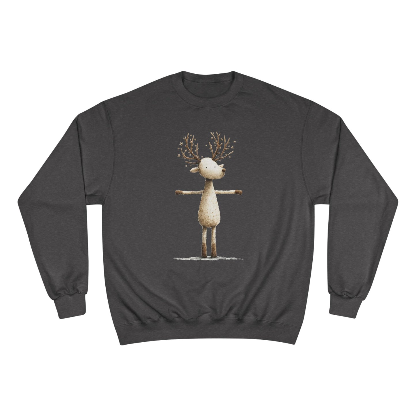 Reindeer Champion Sweatshirt, Cozy Holiday Sweatshirt, Cute Animal Gift, Winter Apparel, Christmas Sweatshirt