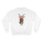Reindeer Champion Sweatshirt, Cozy Holiday Apparel, Cute Christmas Gift