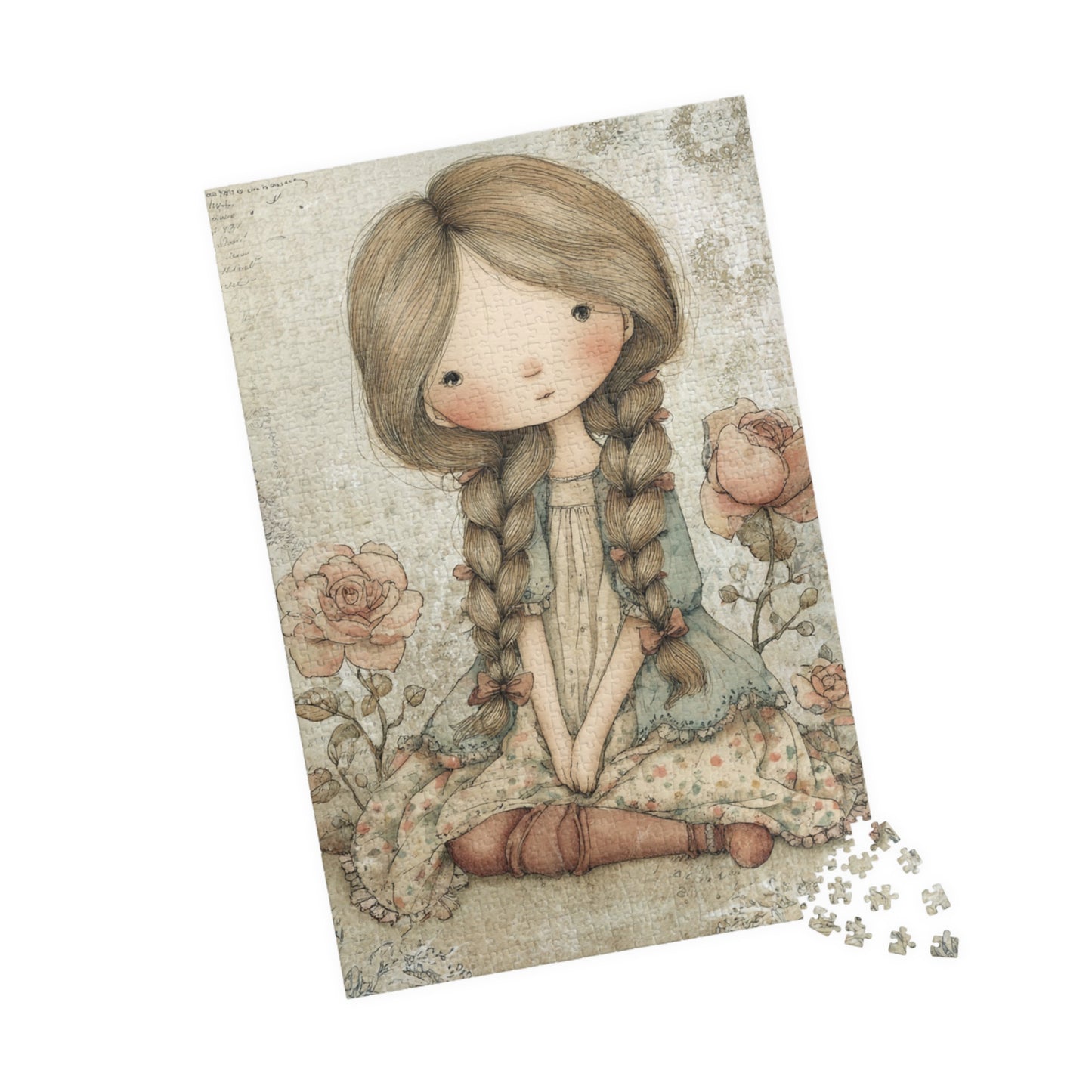 Cute Illustrated Girl Puzzle, Charming Wall Art for Kids, 110-1014 Piece, Perfect Gift for Birthdays, Family Game Nights, Educational Toys