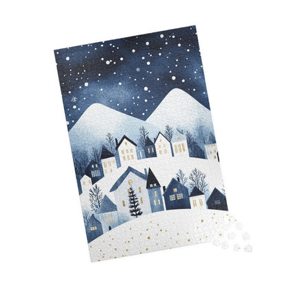Winter Wonderland Puzzle, Cozy Home Decor, Christmas Gift, Family Game Night, Holiday Activity, Stress Relief Puzzle