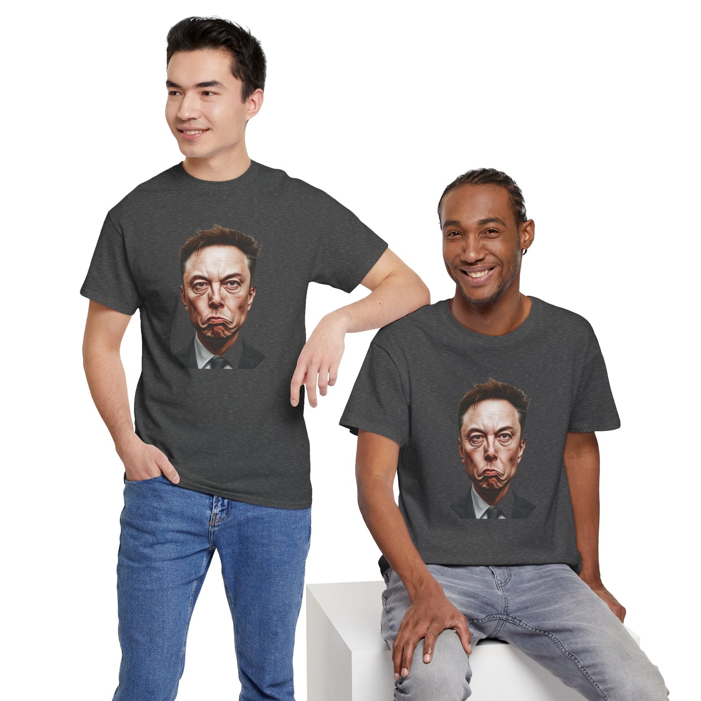 Funny Elon Musk Smirk Unisex Tee Shirt