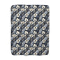 Dark Blues Floral Sherpa Fleece Blanket - Ideal Gift for Weddings, Birthdays, Housewarming
