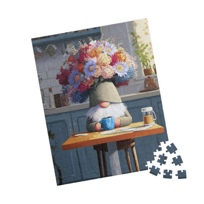 Charming Floral Gnome Puzzle, Fun for Families, Gift for All Occasions, 110-1014-Piece Options