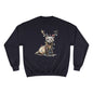 Otter Wants to be a Reindeer Champion Sweatshirt, Cozy Holiday Apparel, Christmas Gift, Cute Winter Wear