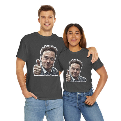 T-Shirt Elon Musk Thumbs Up Unisex Heavy Cotton Tee
