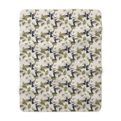 Cozy Floral Sherpa Fleece Blanket | Perfect Gift for Home Decor, Picnics, Snuggling, and Seasonal Celebrations