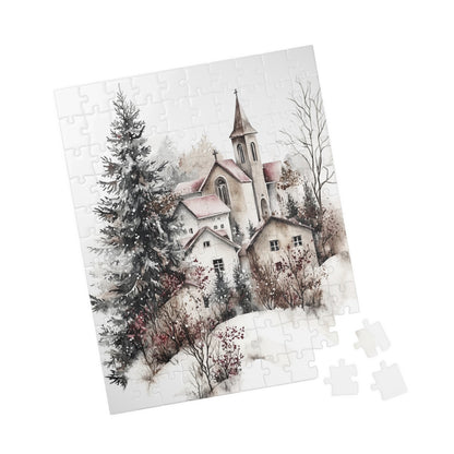 Winter Scene Puzzle, Cozy Family Activity, Christmas Gift, Relaxation Gift, Home Decor Puzzle, 110 252 520 1014-piece