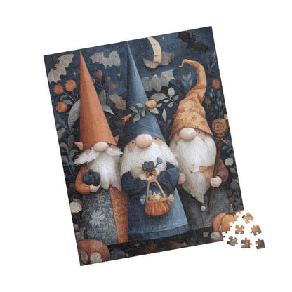 Gnome-Themed Puzzle, Cozy Family Game, Autumn Craft, Halloween Décor, Gift for Puzzle Lovers, 110-1014 Pieces