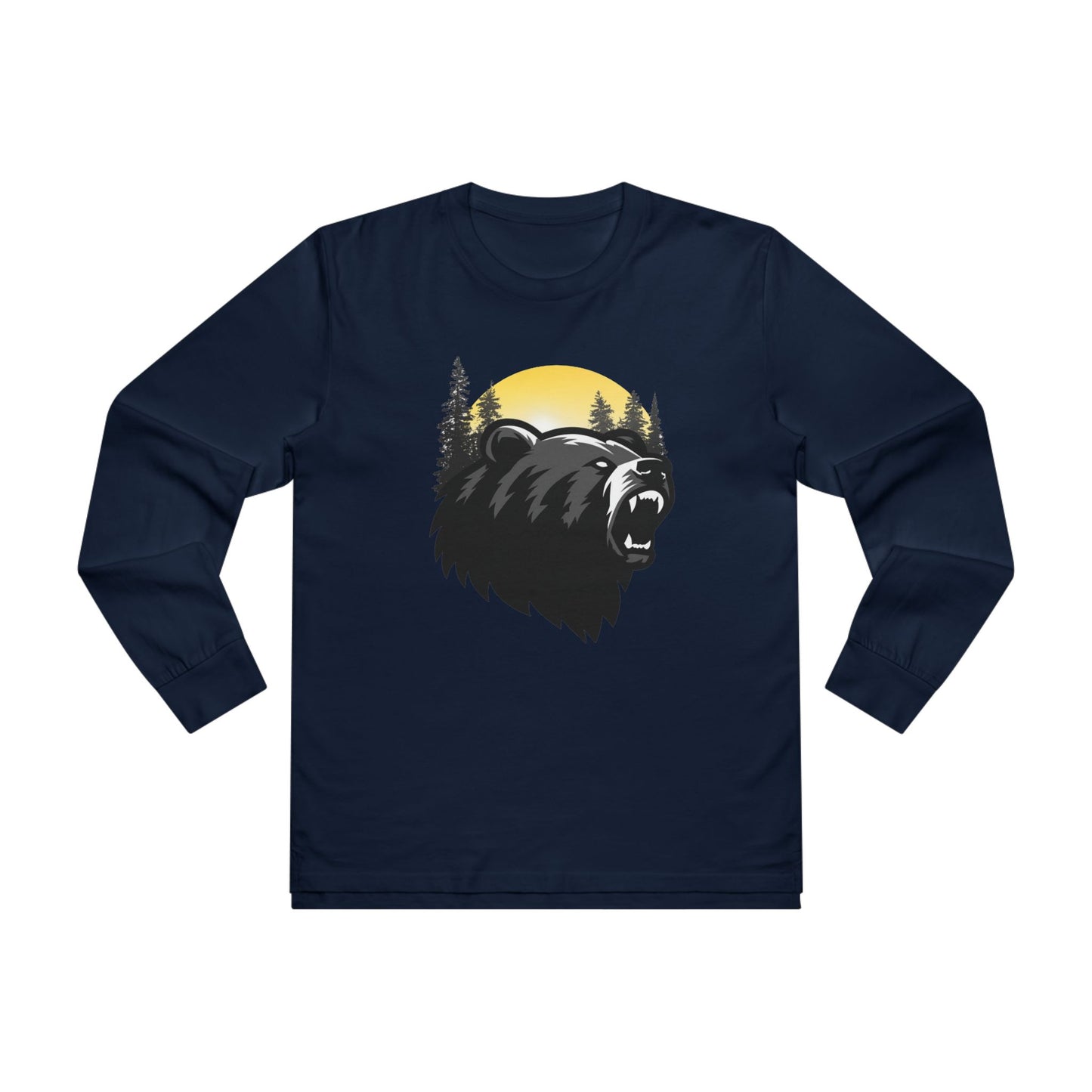 Men's Bear Graphic Longsleeve Tee - Wilderness Apparel for Nature Lovers, Outdoor Adventure, Gifts for Him, Camping Wear, Fall Fashion