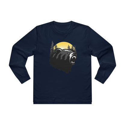 Men's Bear Graphic Longsleeve Tee - Wilderness Apparel for Nature Lovers, Outdoor Adventure, Gifts for Him, Camping Wear, Fall Fashion