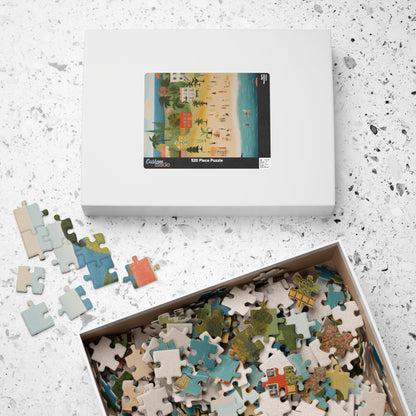 Beach Scene Puzzle - 110, 252, 520, 1014-piece, Family Fun Activity, Relaxing Game, Gift for Puzzle Lovers, Home Decor