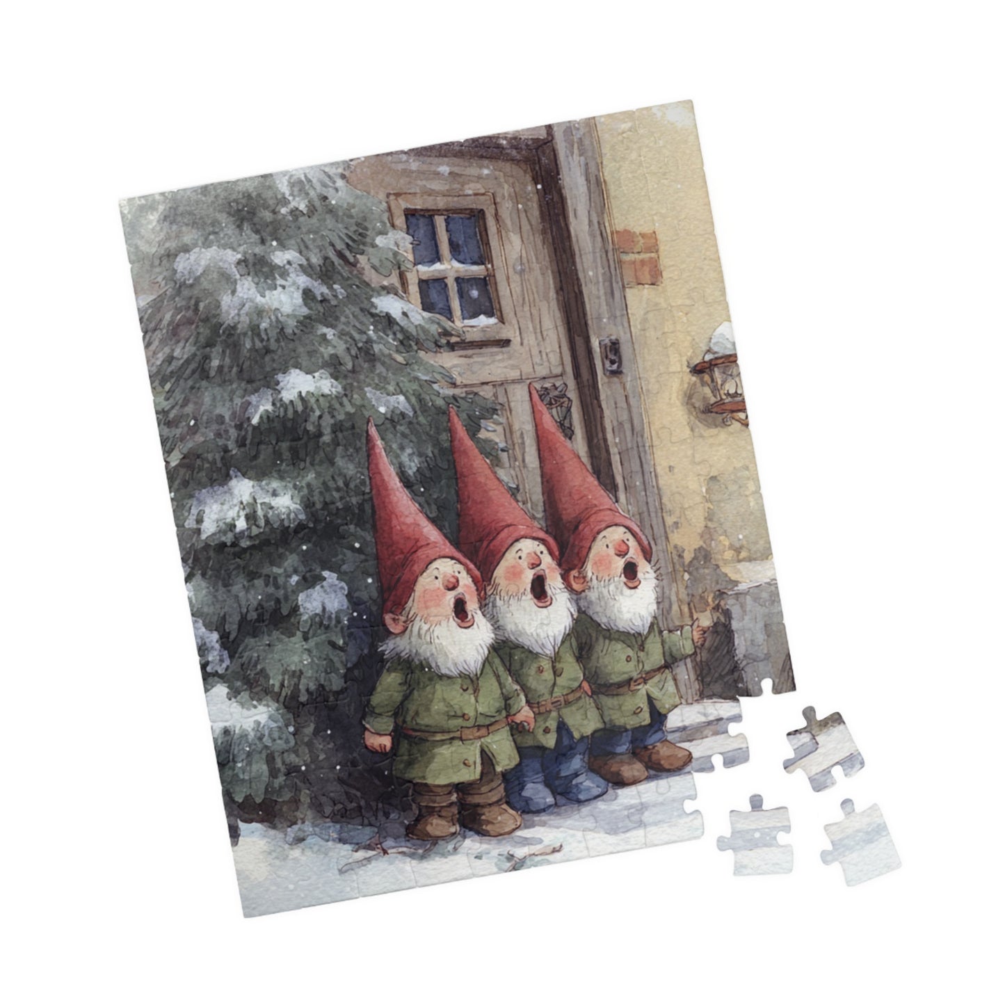Whimsical Gnomes Puzzle - Holiday Fun, Family Activity, Gift for Kids, Cozy Winter Evening | ADHD Training
