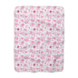 Cute Pink Elephant Sherpa Fleece Blanket, Cozy Child's Gift, Nursery Decor, Baby Shower Present, Soft Plush Blanket