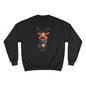 Reindeer Champion Sweatshirt, Cozy Holiday Apparel, Cute Christmas Gift