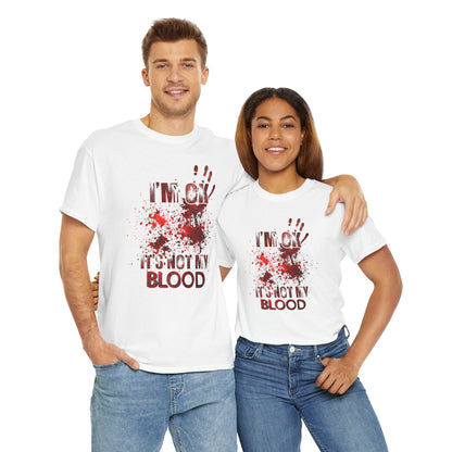 True Crime Tee, Detective Shirt for Crime Lovers, 'I'm ok, it's not my blood'