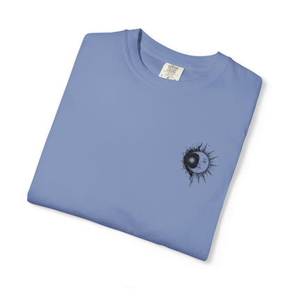 Comfort Colors Embroidered Hand-Illustrated Astrology Ying Yang Unisex T-Shirt, Cool Graphic Tee