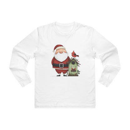 Santa Claus Longsleeve Tee - Perfect for Christmas, Holiday Gatherings, Winter Wear, Gift for Him, Festive Style