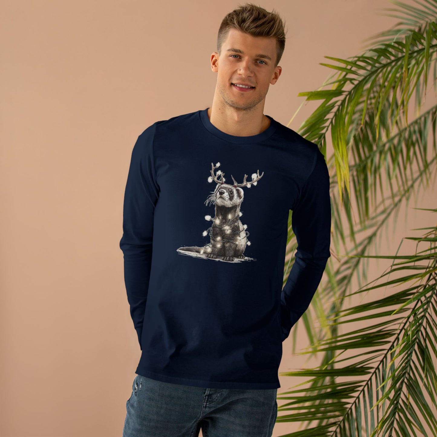 Otters First Christmas Graphic Longsleeve Tee, Holiday Apparel, Christmas Tee